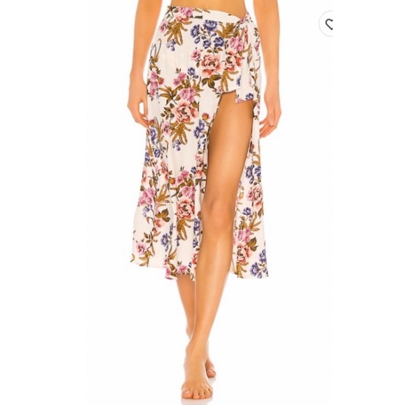 Tori Praver Floral Skirt/Swim Cover- XS,L - Picture 2 of 6